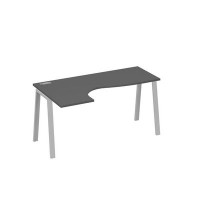 А4 С3 035 АР (Антрацит премиум/Серый) Стол эргономичный левый "Классика" на металлокаркасе TRE