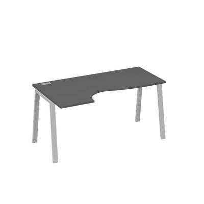 А4 С3 045 АР (Антрацит премиум/Серый) Стол эргономичный левый "Классика" на металлокаркасе TRE