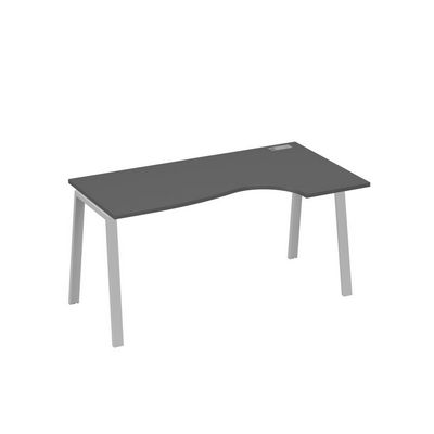 А4 С3 046 АР (Антрацит премиум/Серый) Стол эргономичный правый "Классика" на металлокаркасе TRE
