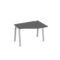 А4 С3 052 АР (Антрацит премиум/Серый) Стол эргономичный правый "Техно" на металлокаркасе TRE