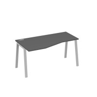 А4 С3 065 АР (Антрацит премиум/Серый) Стол эргономичный левый "Техно" на металлокаркасе TRE