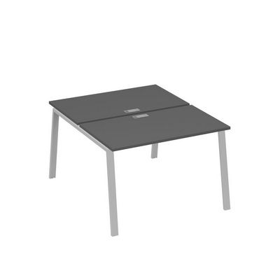 А4 С3 173 АР (Антрацит премиум/Серый) Рабочая станция на каркасе TRE столы 2х120