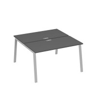 А4 С3 174 АР (Антрацит премиум/Серый) Рабочая станция на каркасе TRE столы 2х140