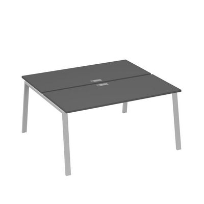 А4 С3 175 АР (Антрацит премиум/Серый) Рабочая станция на каркасе TRE столы 2х160