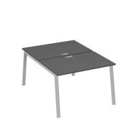 А4 С3 176 АР (Антрацит премиум/Серый) Рабочая станция на каркасе TRE столы 2х120