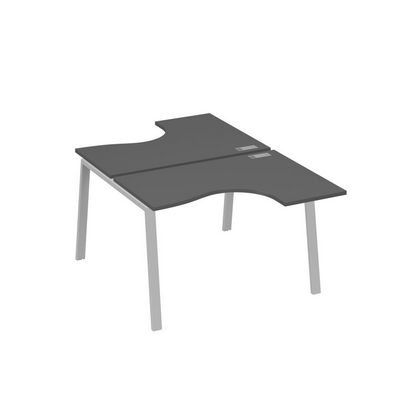 А4 С3 180 АР (Антрацит премиум/Серый) Рабочая станция опоры TRE столы 2х120 Классика