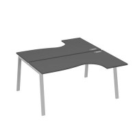 А4 С3 182 АР (Антрацит премиум/Серый) Рабочая станция опоры TRE столы 2х160 Классика