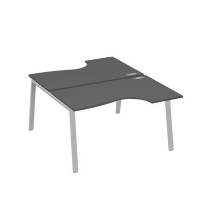 А4 С3 184 АР (Антрацит премиум/Серый) Рабочая станция опоры TRE столы 2х140 Классика