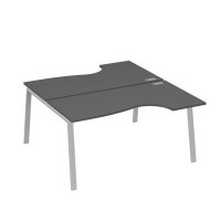 А4 С3 185 АР (Антрацит премиум/Серый) Рабочая станция опоры TRE столы 2х160 Классика