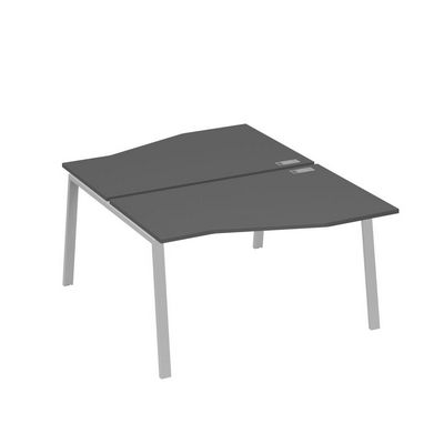 А4 С3 190 АР (Антрацит премиум/Серый) Рабочая станция каркас TRE столы 2х140 Техно