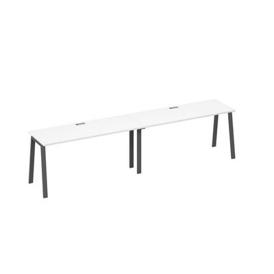 А4 А3 005-2 БП (Белый премиум/Антрацит) Рабочая станция 2х160 опоры TRE