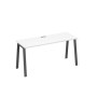А4 А3 005 БП (Белый премиум/Антрацит) Стол письменный на металлокаркасе TRE