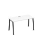 А4 А3 014 БП (Белый премиум/Антрацит) Стол письменный на металлокаркасе TRE