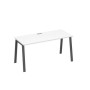 А4 А3 015 БП (Белый премиум/Антрацит) Стол письменный на металлокаркасе TRE