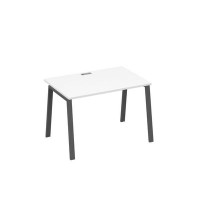 А4 А3 023 БП (Белый премиум/Антрацит) Стол письменный на металлокаркасе TRE