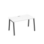 А4 А3 024 БП (Белый премиум/Антрацит) Стол письменный на металлокаркасе TRE