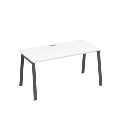А4 А3 025 БП (Белый премиум/Антрацит) Стол письменный на металлокаркасе TRE