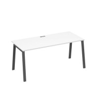 А4 А3 026 БП (Белый премиум/Антрацит) Стол письменный на металлокаркасе TRE