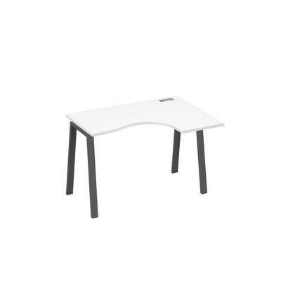 А4 А3 032 БП (Белый премиум/Антрацит) Стол эргономичный правый "Классика" на металлокаркасе TRE