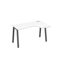 А4 А3 034 БП (Белый премиум/Антрацит) Стол эргономичный правый "Классика" на металлокаркасе TRE