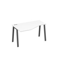 А4 А3 053 БП (Белый премиум/Антрацит) Стол эргономичный левый "Техно" на металлокаркасе TRE