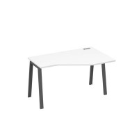 А4 А3 054 БП (Белый премиум/Антрацит) Стол эргономичный правый "Техно" на металлокаркасе TRE
