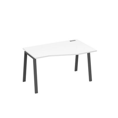 А4 А3 064 БП (Белый премиум/Антрацит) Стол эргономичный правый "Техно" на металлокаркасе TRE