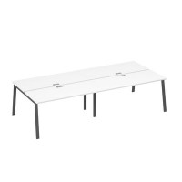 А4 А3 175-2 БП (Белый премиум/Антрацит) Рабочая станция на металлокаркасе TRE 4х160