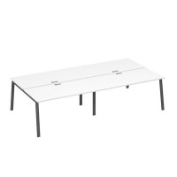 А4 А3 178-2 БП (Белый премиум/Антрацит) Рабочая станция металлокаркас TRE 4х160