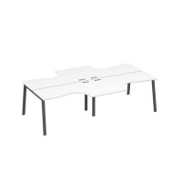 А4 А3 181-2 БП (Белый премиум/Антрацит) Рабочая станция TRE столы 4х140 Классика