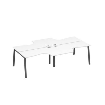 А4 А3 181-2 БП (Белый премиум/Антрацит) Рабочая станция TRE столы 4х140 Классика