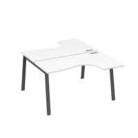 А4 А3 181 БП (Белый премиум/Антрацит) Рабочая станция опоры TRE столы 2х140 Классика
