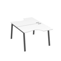 А4 А3 183 БП (Белый премиум/Антрацит) Рабочая станция опоры TRE столы 2х120 Классика