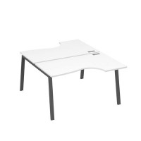 А4 А3 184 БП (Белый премиум/Антрацит) Рабочая станция опоры TRE столы 2х140 Классика