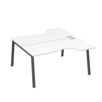 А4 А3 185 БП (Белый премиум/Антрацит) Рабочая станция опоры TRE столы 2х160 Классика