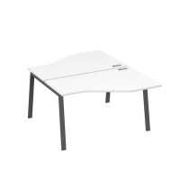 А4 А3 187 БП (Белый премиум/Антрацит) Рабочая станция опоры TRE со столами Техно 2х140