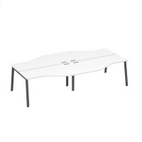 А4 А3 188-2 БП (Белый премиум/Антрацит) Рабочая станция каркас TRE столы 4х160 Техно