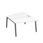 А4 А3 190 БП (Белый премиум/Антрацит) Рабочая станция каркас TRE столы 2х140 Техно