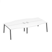 А4 А3 191-2 БП (Белый премиум/Антрацит) Рабочая станция 4х160 столы Техно каркас TRE