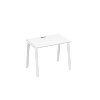 А4 Б3 012 БП (Белый премиум/Белый) Стол письменный на металлокаркасе TRE