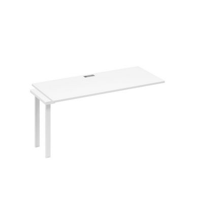 А4 Б3 015-1 БП (Белый премиум/Белый) Секция стола 160 рабочей станции на каркасе TRE