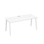 А4 Б3 016 БП (Белый премиум/Белый) Стол письменный на металлокаркасе TRE