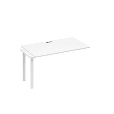 А4 Б3 024-1 БП (Белый премиум/Белый) Секция стола 140 рабочей станции на каркасе TRE