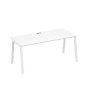 А4 Б3 026 БП (Белый премиум/Белый) Стол письменный на металлокаркасе TRE