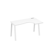 А4 Б3 034 БП (Белый премиум/Белый) Стол эргономичный правый "Классика" на металлокаркасе TRE