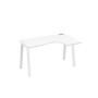 А4 Б3 034 БП (Белый премиум/Белый) Стол эргономичный правый "Классика" на металлокаркасе TRE