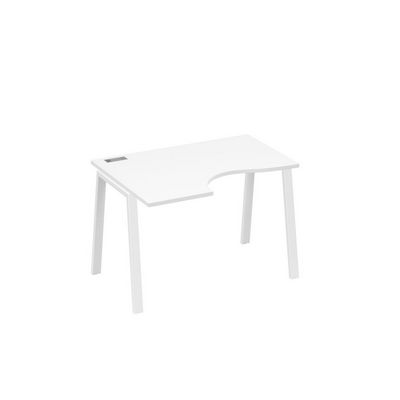 А4 Б3 041 БП (Белый премиум/Белый) Стол эргономичный левый "Классика" на металлокаркасе TRE