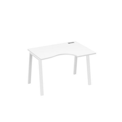 А4 Б3 042 БП (Белый премиум/Белый) Стол эргономичный правый "Классика" на металлокаркасе TRE