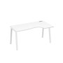 А4 Б3 046 БП (Белый премиум/Белый) Стол эргономичный правый "Классика" на металлокаркасе TRE