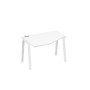 А4 Б3 051 БП (Белый премиум/Белый) Стол эргономичный левый "Техно" на металлокаркасе TRE